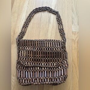 Wooden Bead Shoulder Bag